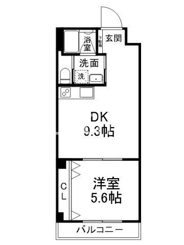 ソフィア墨染駅前(1DK/2階)の間取り写真