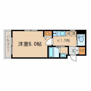 レミーラ大久保(1K/4階)の間取り写真