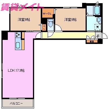 PREMIAS平町II(2LDK/1階)の間取り写真