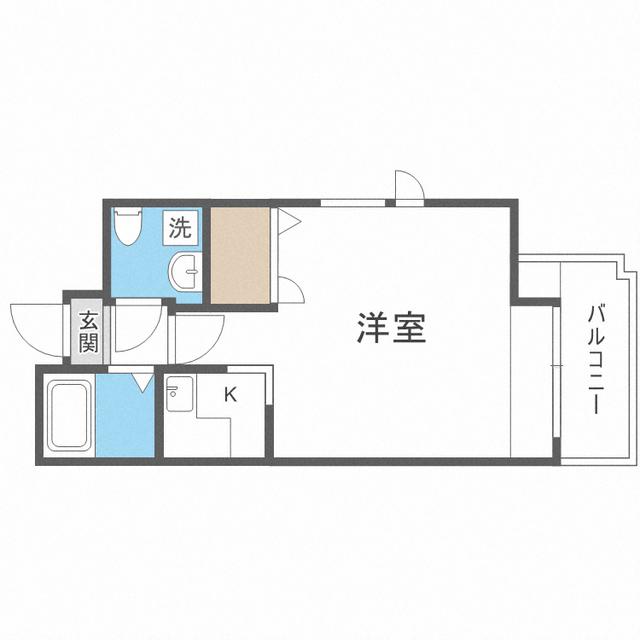 エステート・モア・平尾パージュ(1K/8階)の間取り写真
