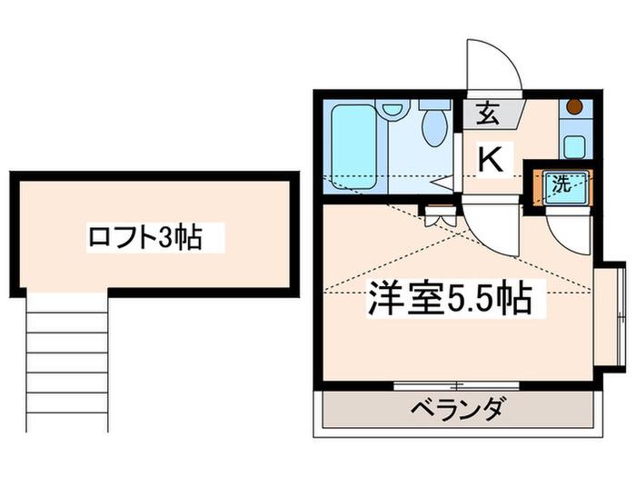 ネルソンパ-トVIII(1K/2階)の間取り写真