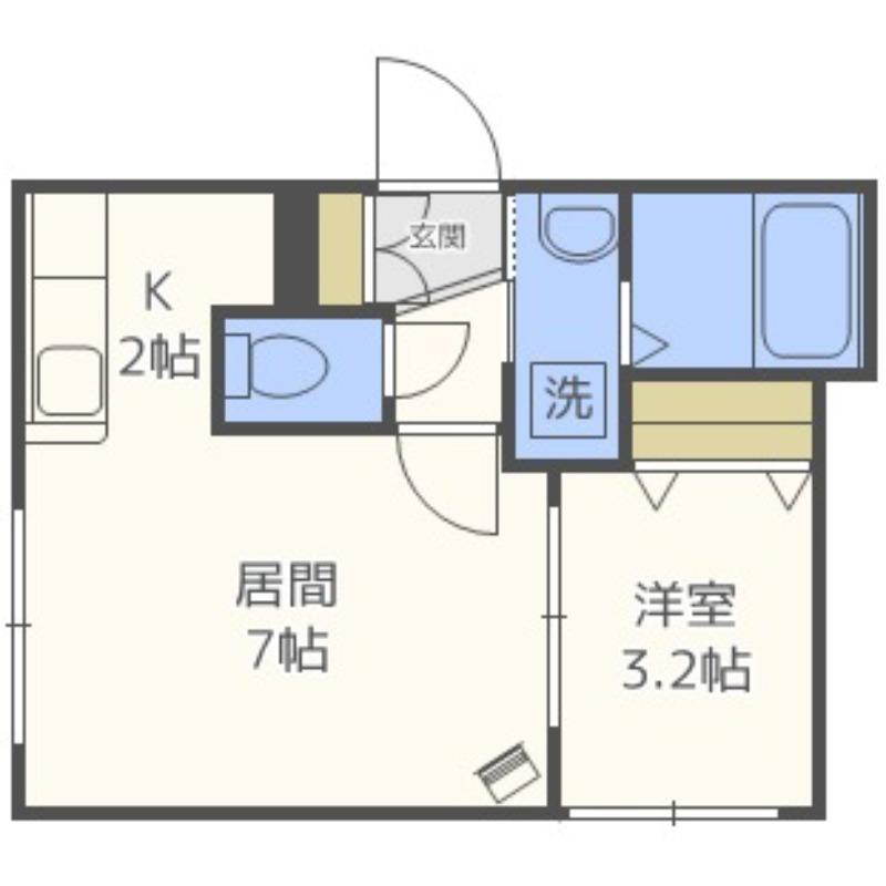 S&AII(1LDK/2階)の間取り写真