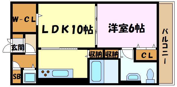 GRIDDER(1LDK/1階)の間取り写真