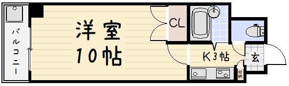 ロイヤルリージェント(1K/2階)の間取り写真