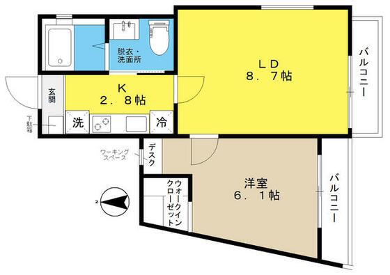さくら目白(1LDK/2階)の間取り写真