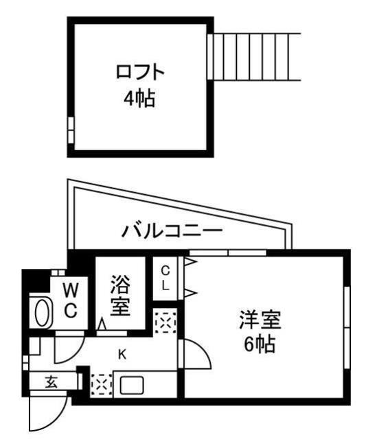 ファインベル3高円寺(1K/4階)の間取り写真