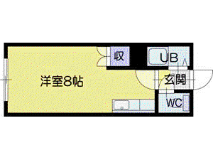 AMS江別I(ワンルーム/3階)の間取り写真
