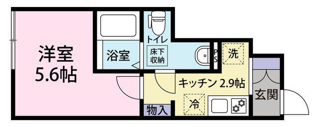 ソルナクレイシア要町(1K/1階)の間取り写真