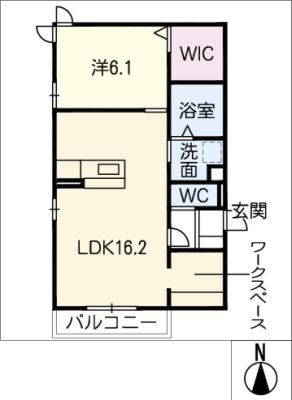 コンフォール則武(1LDK/2階)の間取り写真