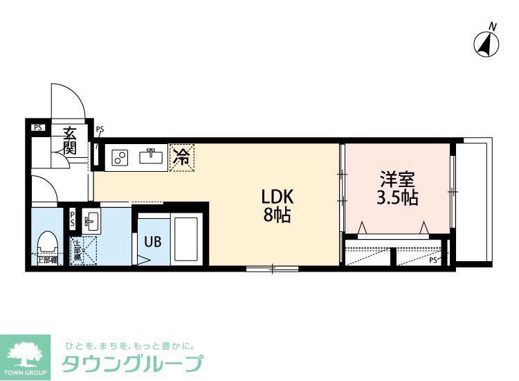 ROBOT HOME 与野本町III(1LDK/1階)の間取り写真