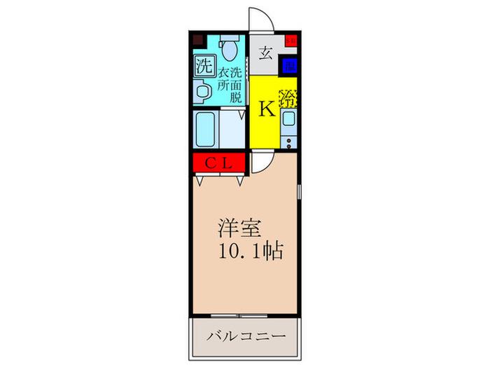 グランフォレスタ吹田東(1K/4階)の間取り写真