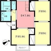 カルムGOTO B(3DK/2階)の間取り写真