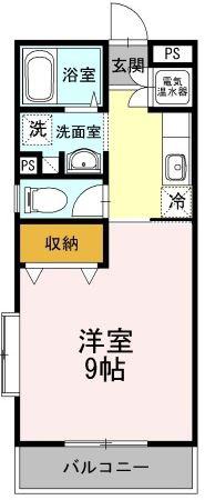 メゾンシャルム(1K/1階)の間取り写真