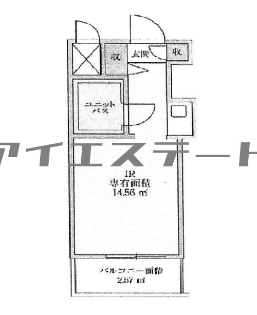 トップ恵比寿(ワンルーム/2階)の間取り写真