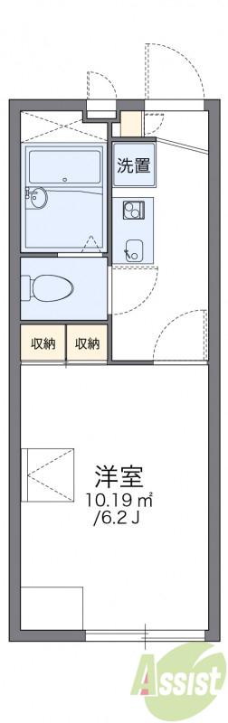 レオパレスシャスタ北千里(1K/2階)の間取り写真