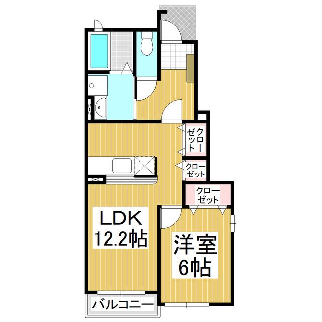 パルティール(1LDK/1階)の間取り写真
