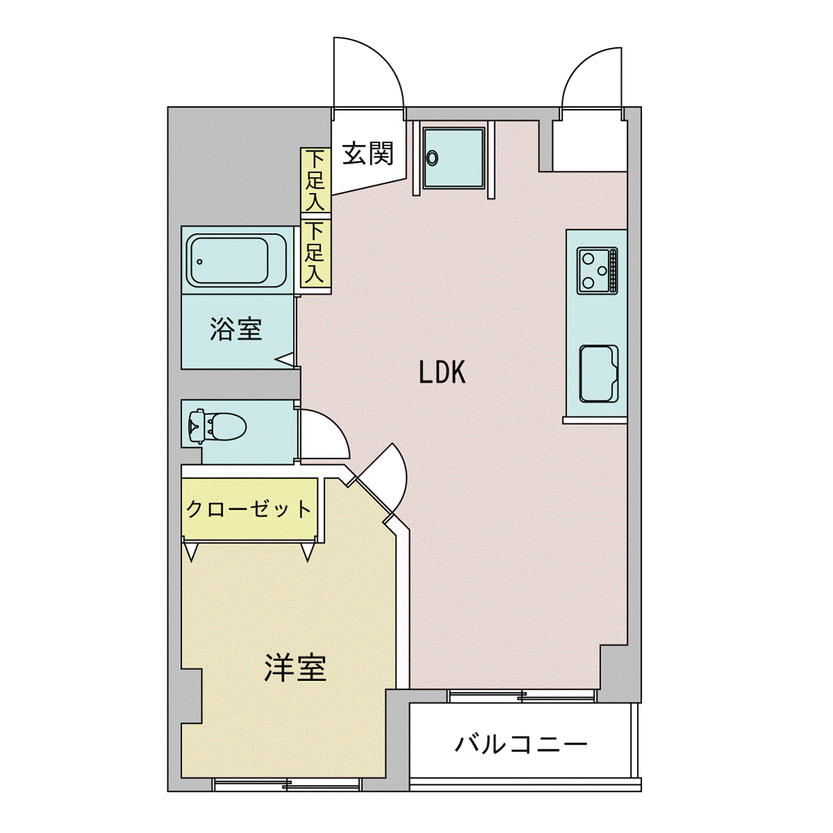 オハナラニ一番町ビル(1LDK/3階)の間取り写真
