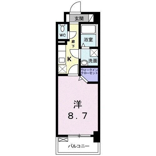 アコール アネックス(1K/2階)の間取り写真