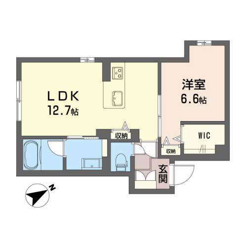SHIRE OBERST(1LDK/1階)の間取り写真