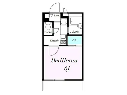 レオパレスダイヤモンドマーシュ(1K/2階)の間取り写真