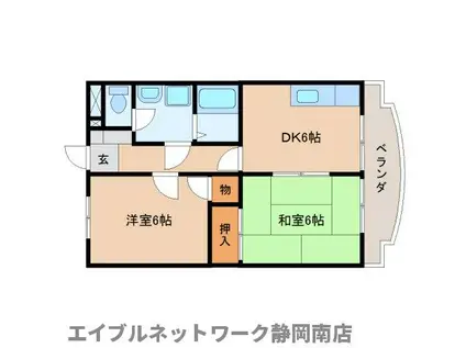 グランドえび寿(2DK/3階)の間取り写真