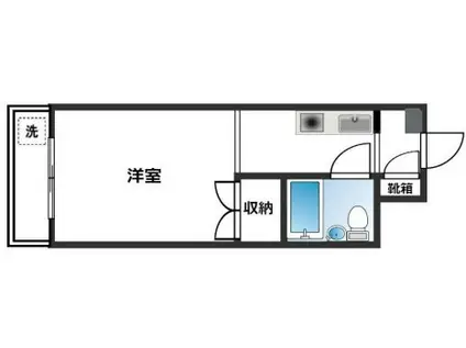 マリーナハウス横浜壱番館(ワンルーム/4階)の間取り写真