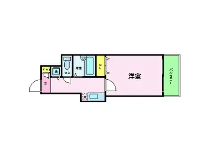 スカイコートヌーベル神田(1K/5階)の間取り写真