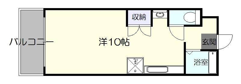エクセレント宇宿(ワンルーム/4階)の間取り写真