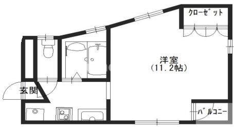 SHESおおつか(ワンルーム/3階)の間取り写真
