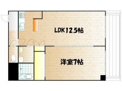 アビターレ下中野(1LDK/5階)の間取り写真