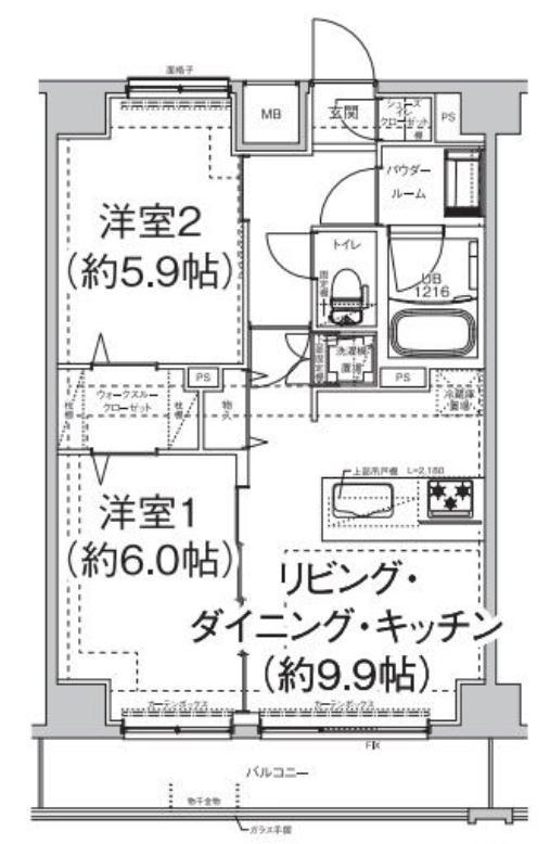 L FORTE HIGASHI NIPPORI(2SLDK/2階)の間取り写真