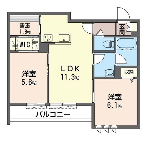 LULU王子(2SLDK/3階)の間取り写真