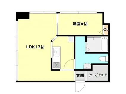 STAGER東中通(1LDK/3階)の間取り写真