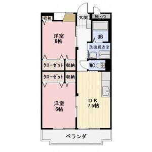 LIMPIA E&A オ(2DK/2階)の間取り写真