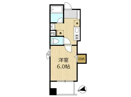 HIROSセンター北ビル(1K/8階)の間取り写真