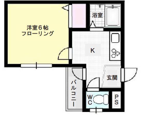 パルムセレクション(1K/5階)の間取り写真
