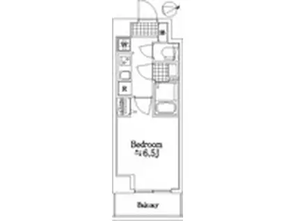 ザ・レジデンス・オブ・トーキョーSR20(1K/4階)の間取り写真