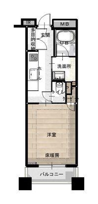 BRILLIA銀座ID(1K/3階)の間取り写真