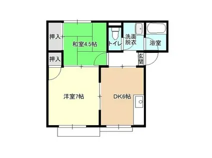 ミキハイツ(2DK/2階)の間取り写真