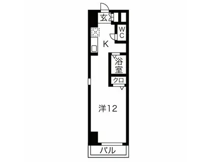 リアライズ徹明通(1K/10階)の間取り写真