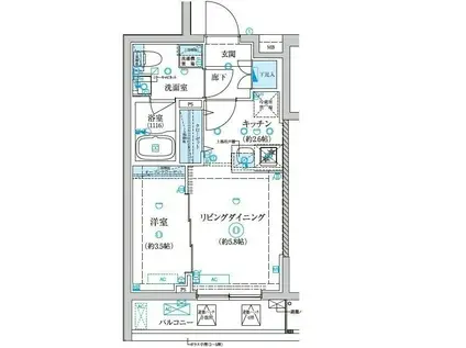 VERXEED OJIKAMIYA(1LDK/3階)の間取り写真