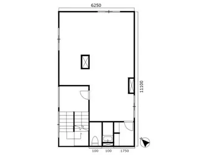 GRANTS GOI ウエスト(ワンルーム/2階)の間取り写真