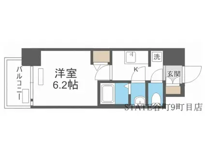 プレサンス難波インフィニティ(1K/4階)の間取り写真