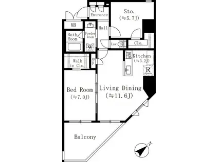 堀之内マンション(2LDK/2階)の間取り写真
