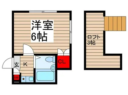 FOREST MATSUDO(1K/1階)の間取り写真
