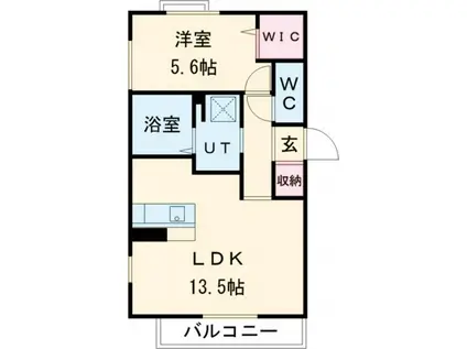 パール川西(1LDK/3階)の間取り写真