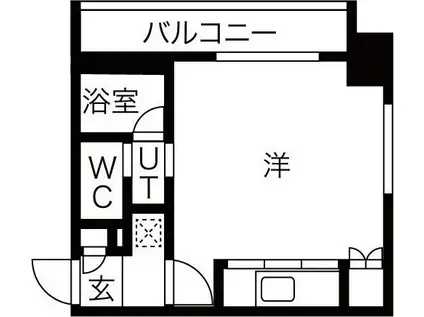 円山シャトー桂和医大前(ワンルーム/5階)の間取り写真