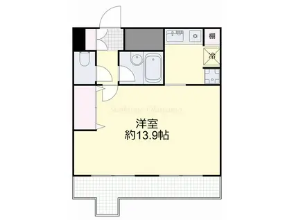 マローン京町(1K/7階)の間取り写真