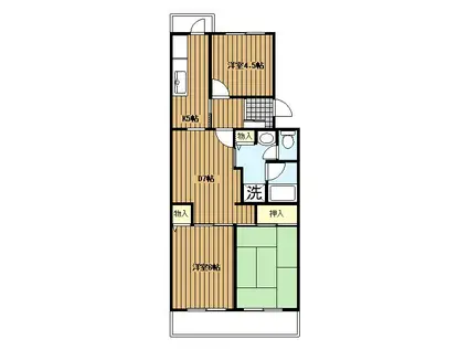 シーブリーズ金沢(3LDK/3階)の間取り写真