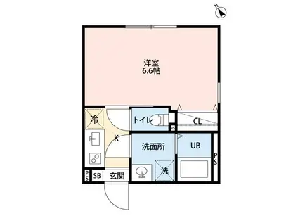 アザーレ・パッシオ阪東橋(1K/3階)の間取り写真